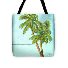 Beach Palm Blue I Tote Bag - 4D's T&D Inc