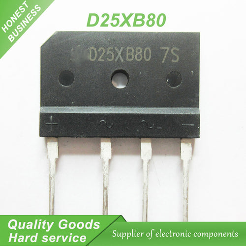 5 pcs D25XB80 25XB80 800V 25A ZIP Bridge Rectifiers Bridge new original - 4D's T&D Inc