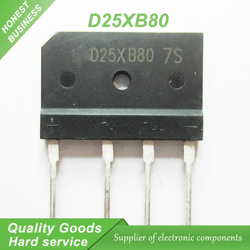 5 pcs D25XB80 25XB80 800V 25A ZIP Bridge Rectifiers Bridge new original - 4D's T&D Inc