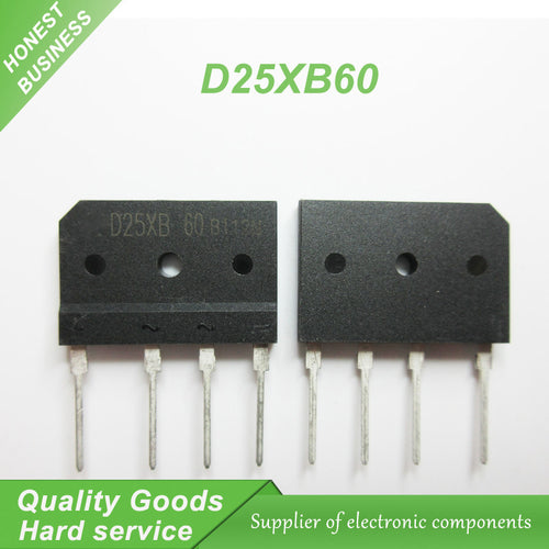 10 pcs D25XB60 25XB60 ZIP 600V 25A Bridge Rectifiers VRM=600 IFSM=350 new original - 4D's T&D Inc