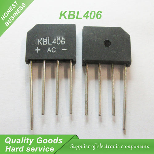 10 pcs free shipping KBL406 ZIP Bridge Rectifiers 600V 4A new original - 4D's T&D Inc