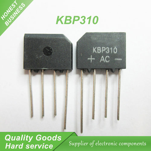 10 pcs FREE shipping KBP310 Bridge Rectifiers ZIP 1000V 3A new original - 4D's T&D Inc
