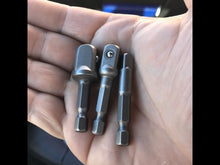 Socket Tool 3x 1/4" 3/8" 1/2" Impact Drill Socket Adapter Nut Driver Power Extension Bar Set (Size: 3PCS SET) - 4D's T&D Inc