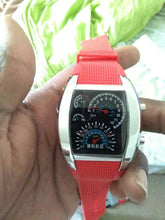 Men Cool RPM Turbo Blue Flash LED Wrist Watch Sports Meter Dial Watch Wristwatch 1pcs - 4D's T&D Inc