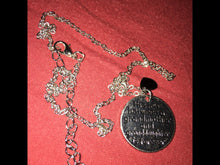 Retro Circular Carving  Alphabet Lettering Silver Necklace Grandmother and Granddaughter Pendant Chain Necklace Jewelry - 4D's T&D Inc